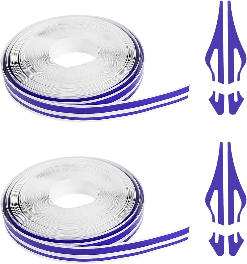 ongfuwu 2 Rolls×32Ft Car Pinstriping Tape, Vinyl Automotive Pinstriping Tape Stripe Decal, DIY Car Body Side Stripes Trim Sticker, Universal for Motorcycle Door Home Musical Instrument(Purple) - Image 1